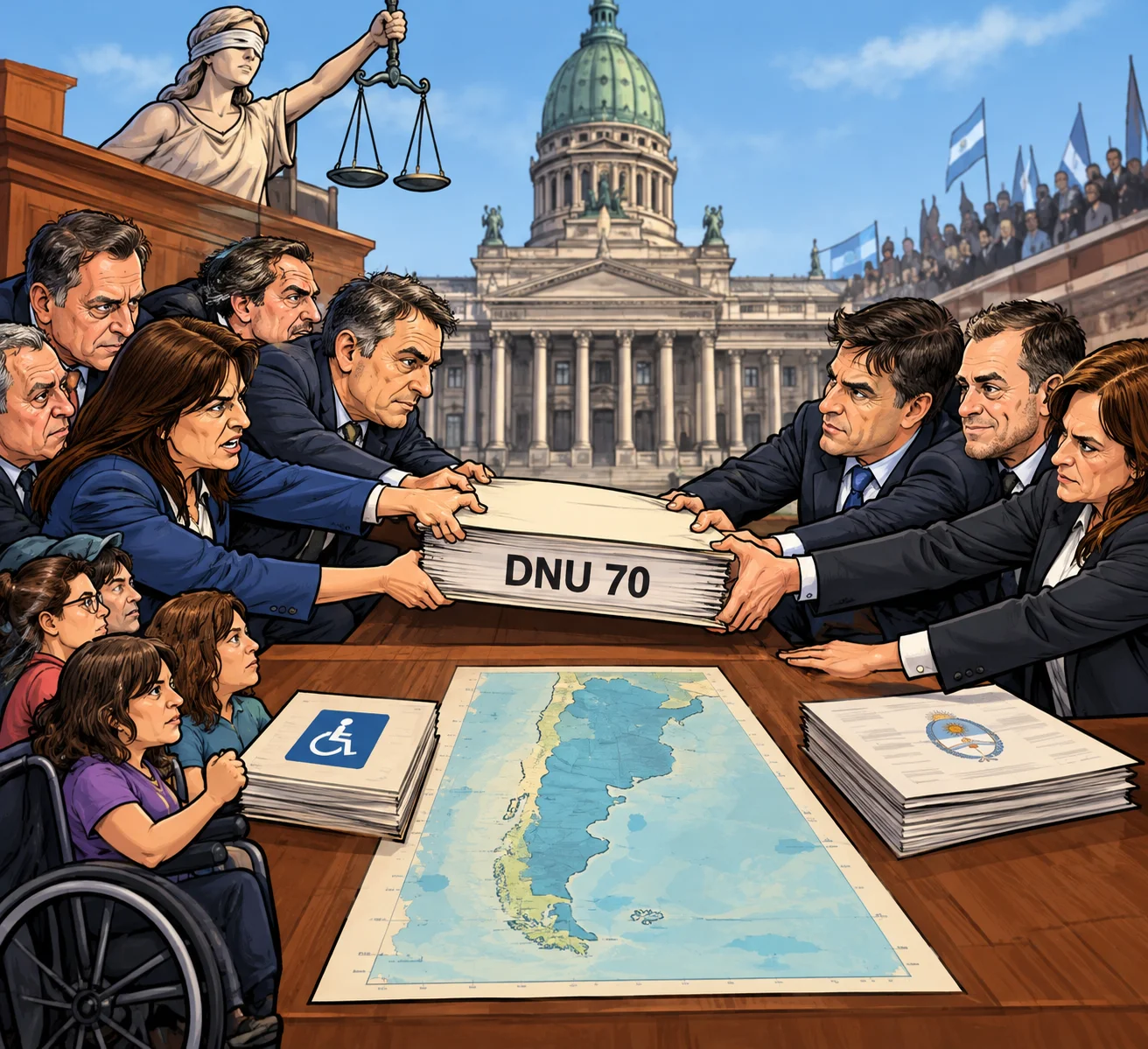 Tira y afloja por el DNU 70