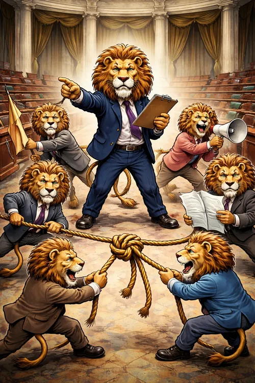 Líderes en desacuerdo en el parlamento